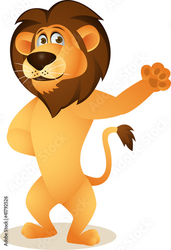 Fototapeta Naklejka Na Ścianę i Meble -  Funny Lion Cartoon