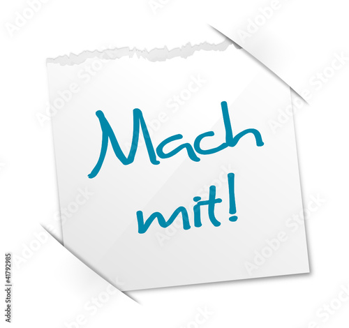 Zettel in Laschen - mach mit