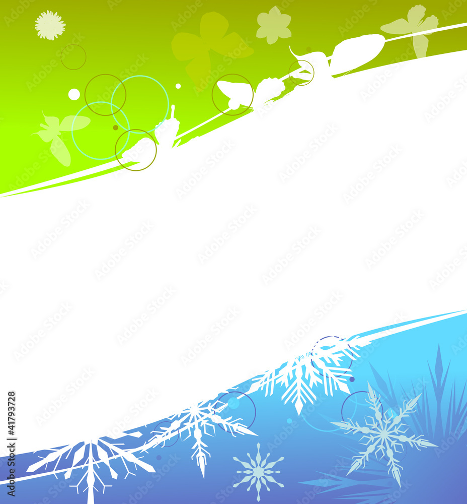 spring and winter background design