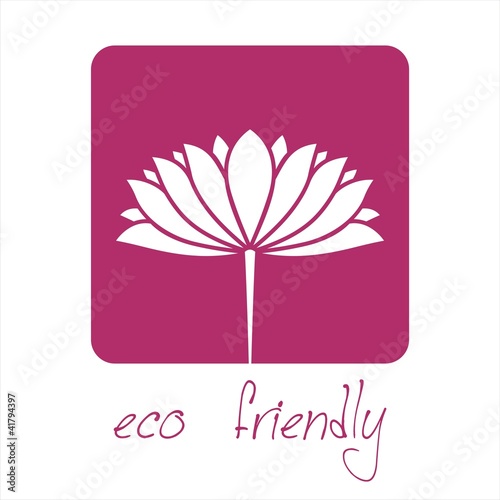 Fototapeta Naklejka Na Ścianę i Meble -  water lily , Eco friendly business logo design