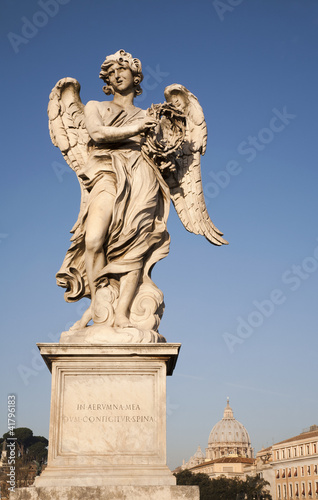Rome - Ponte Sant'Angelo - Angel with the thorn crown