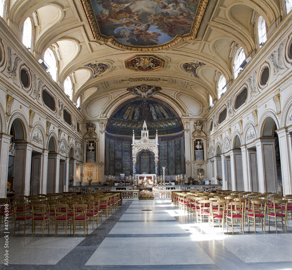 Rome - interior of Santa Cecilia church