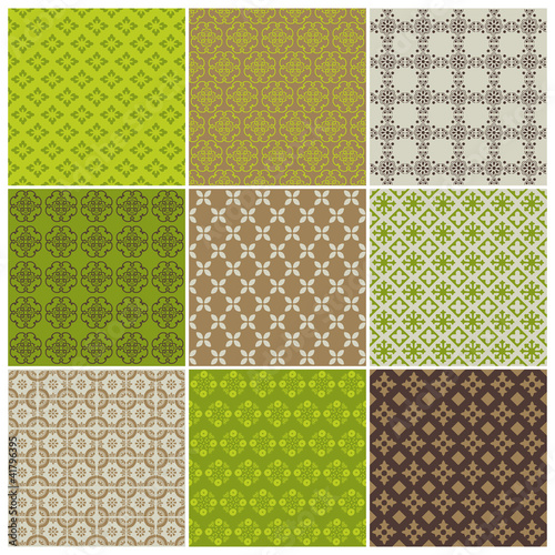 Seamless backgrounds Collection - Vintage Tile - for scrapbook