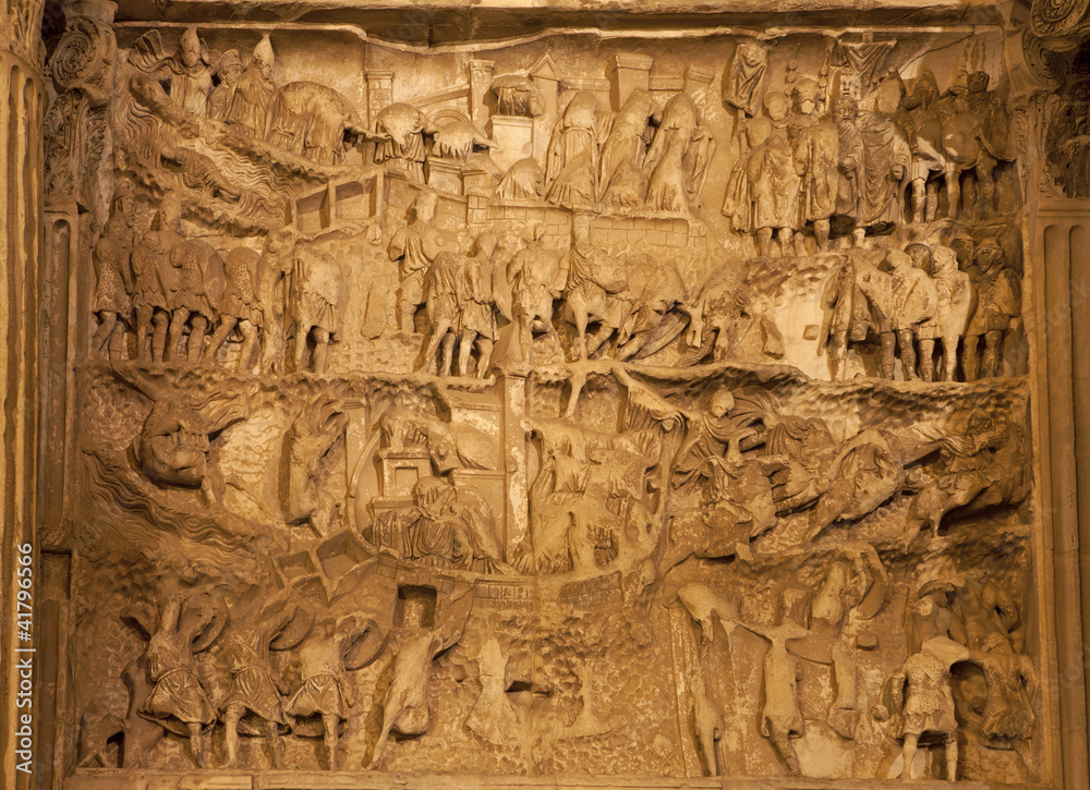 Rome - relief from Septimus Severus triumph arch