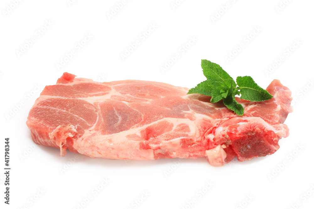 Côte de porc et feuilles de menthe Côte de porc et feuilles de menthe