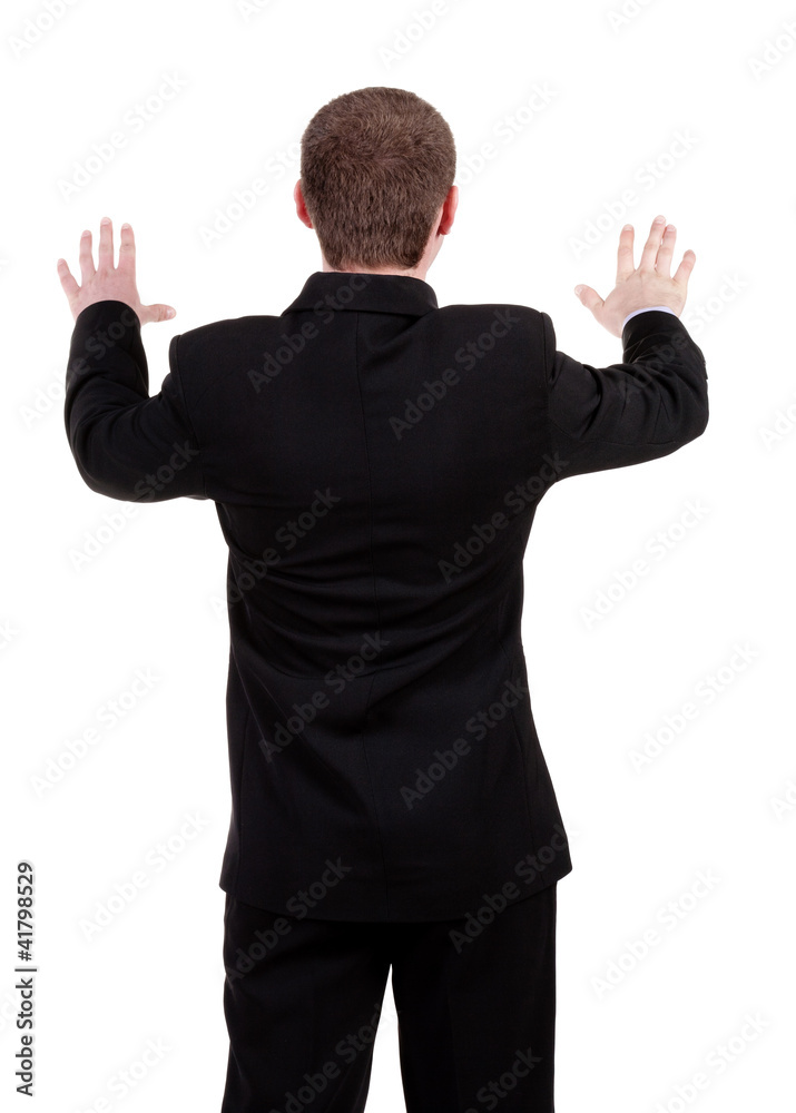 Fototapeta premium back view of Businessman