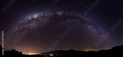 Voie Lactée au-dessus de l'Ile de La Réunion