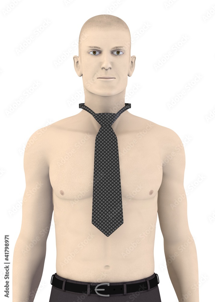 Fototapeta premium 3d render of artifical character with tie