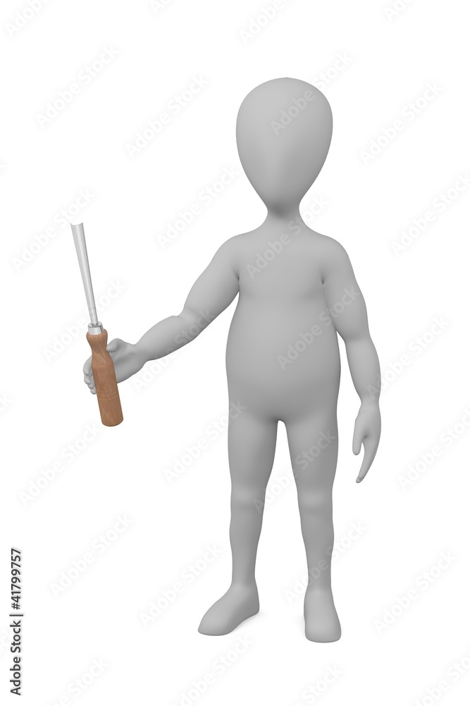 3d render of cartoon character with chisel 3d render of cartoon character with chisel