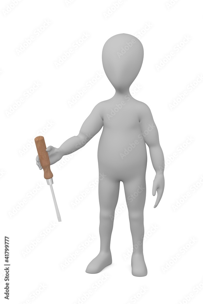 3d render of cartoon character with chisel 3d render of cartoon character with chisel