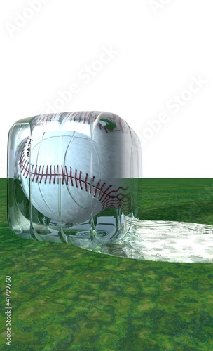 Konstfotografi balle de base ball gelée