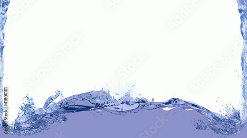 Screen filled with water