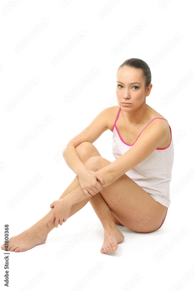 Beautiful pretty woman sitting Beautiful pretty woman sitting