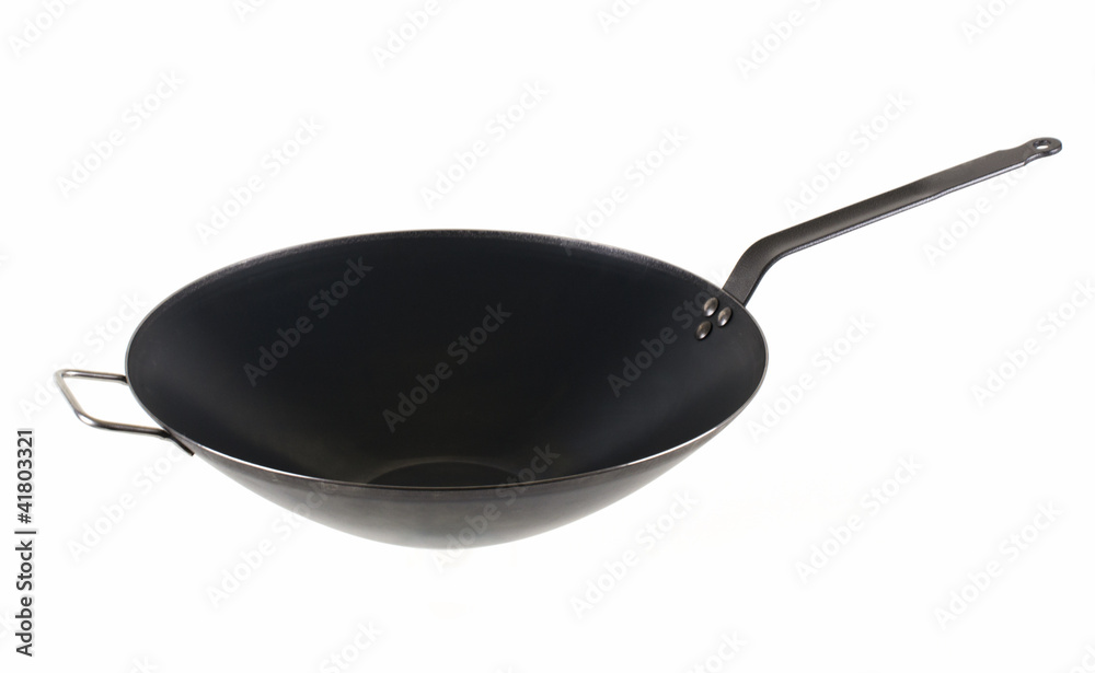 Blue Steel Wok isolated on white Blue Steel Wok isolated on white
