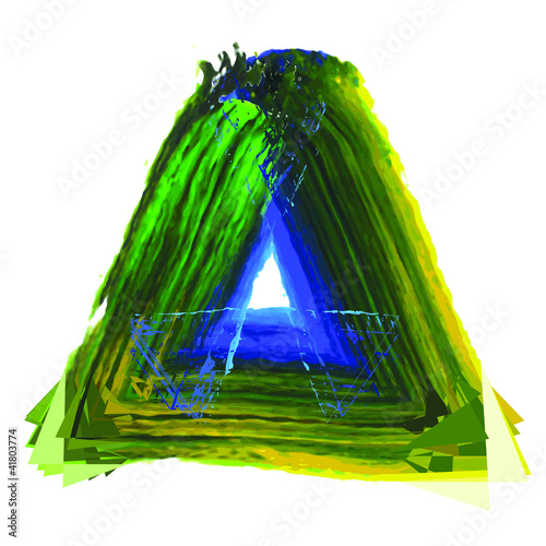 triangle art abstract paint illustration