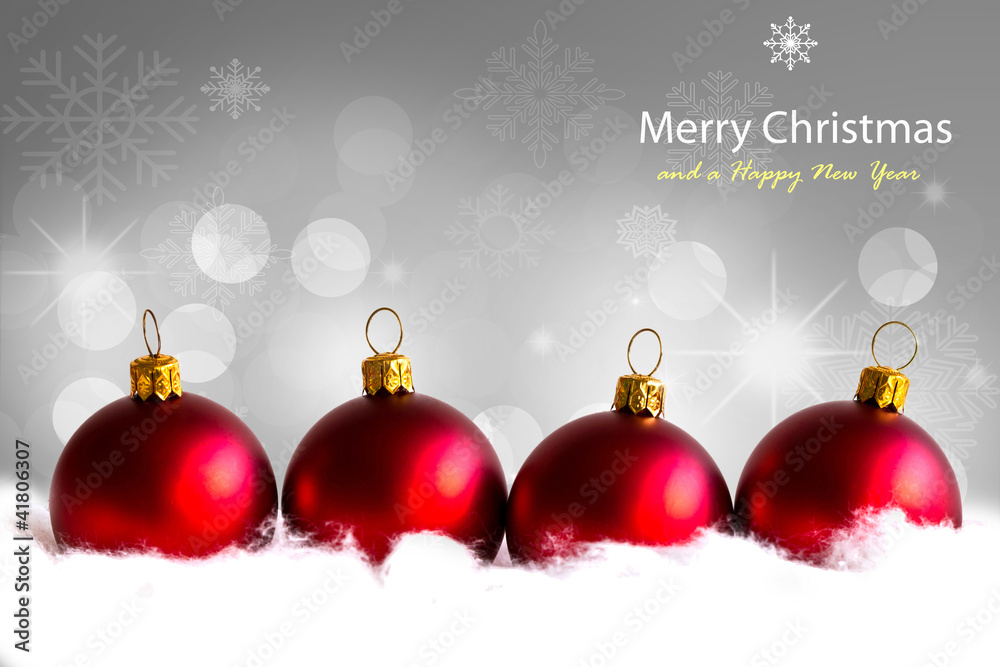 shiny red christmas balls in billowy feathers shiny red christmas balls in billowy feathers