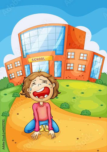 School crying