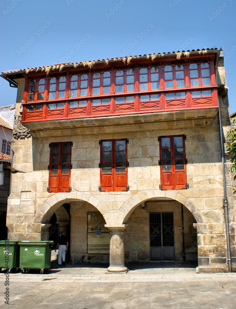 Ancient house in Pontevedra in Galicia, Spain