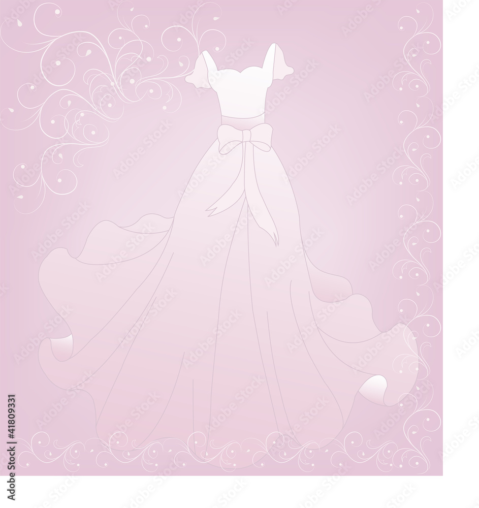 Beautiful white wedding dress