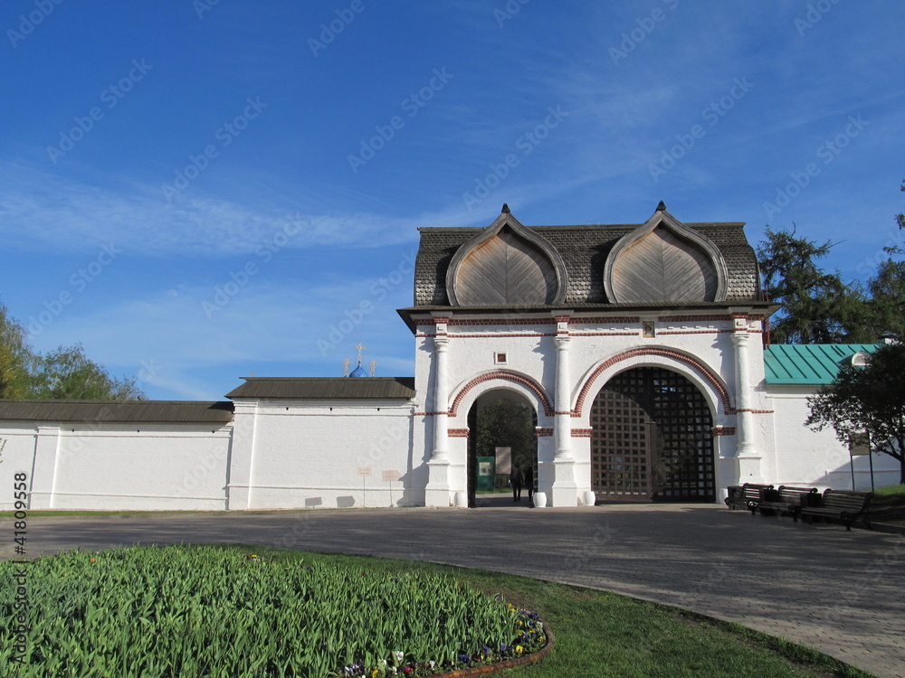 Russia, Moscow. Manor Kolomenskoye. Spassky gate