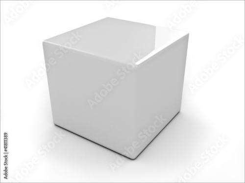 three-dimensional cube isolated