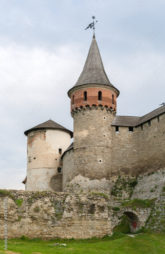 Towers of Kamianets-Podilskyi Castle, Ukraine Towers of Kamianets-Podilskyi Castle, Ukraine