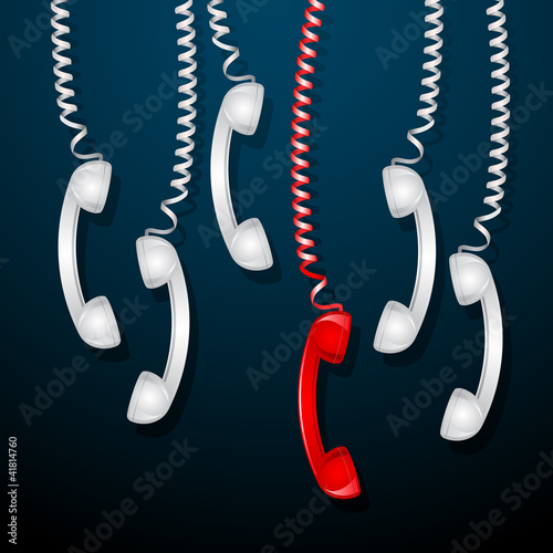 Red Telephone Receiver