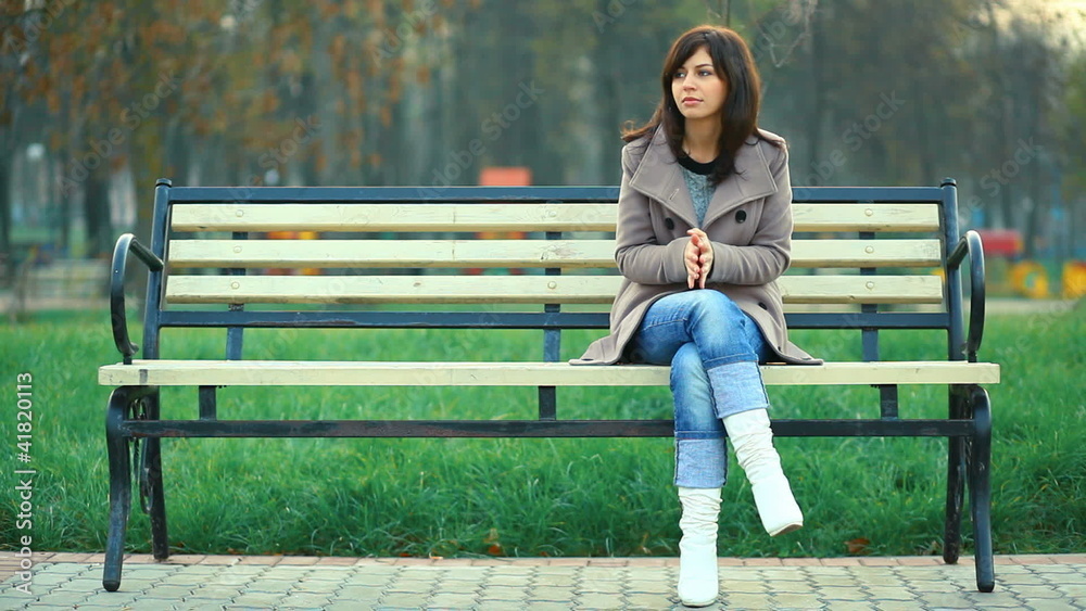 Young woman in park