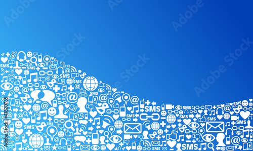 Social media network icon background