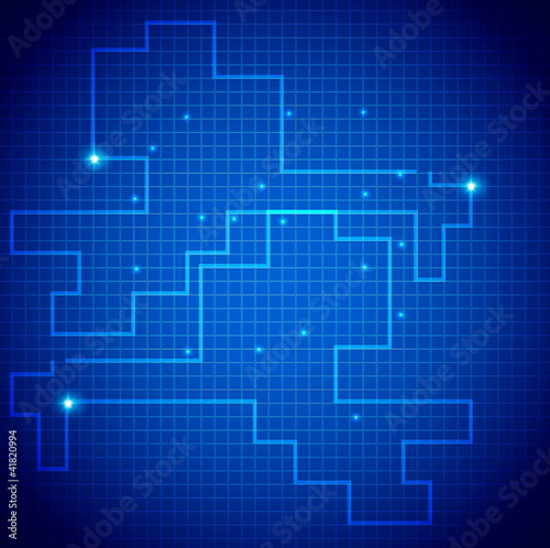 abstract design of Vector blue colorful Circuit Board