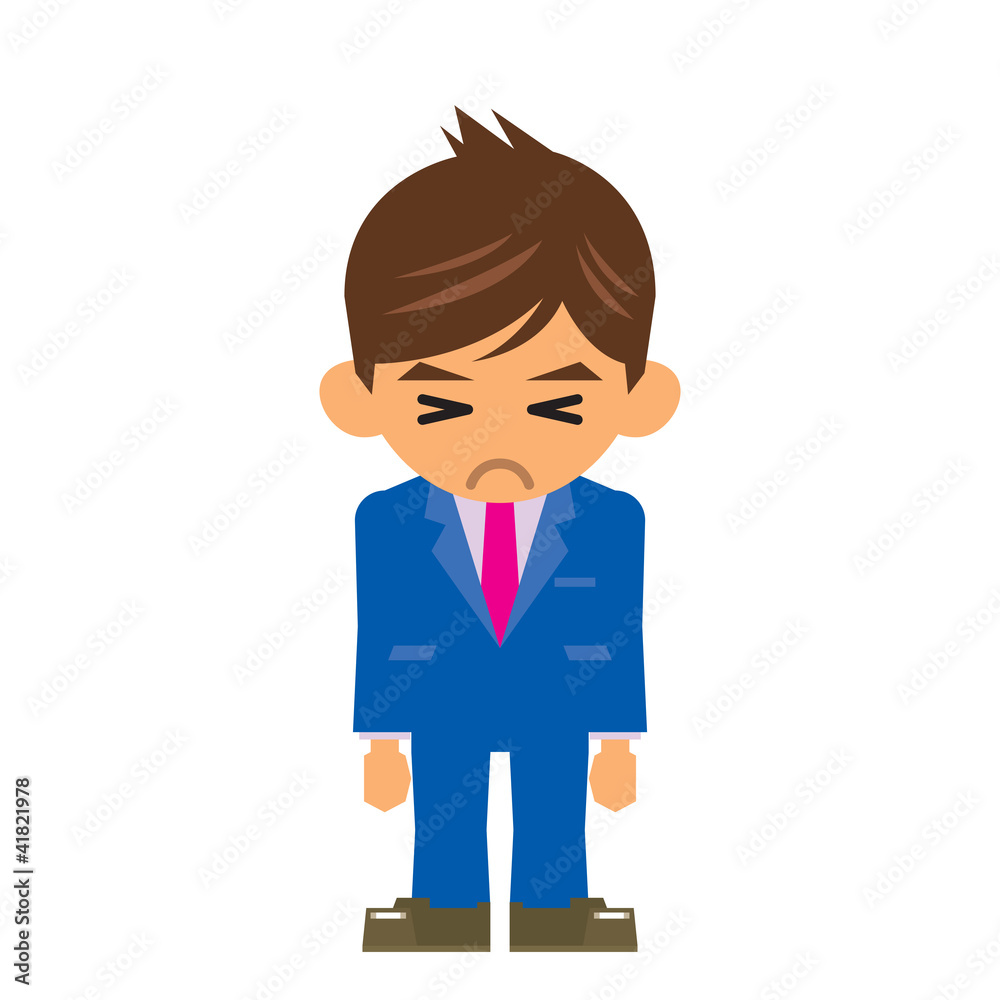 ビジネスマン イラスト 我慢 後悔 ビジネスマン イラスト 我慢 後悔