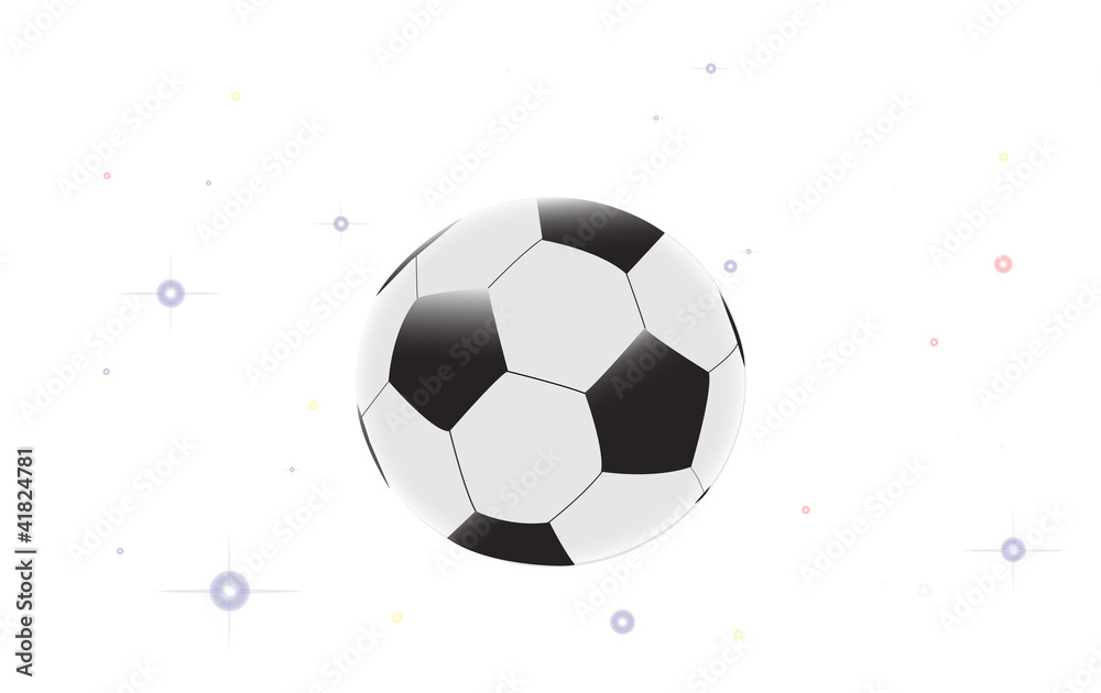 Naklejka premium Illustration of soccer ball with star on the white background