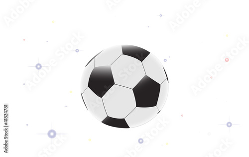 Illustration of soccer ball with star on the white background