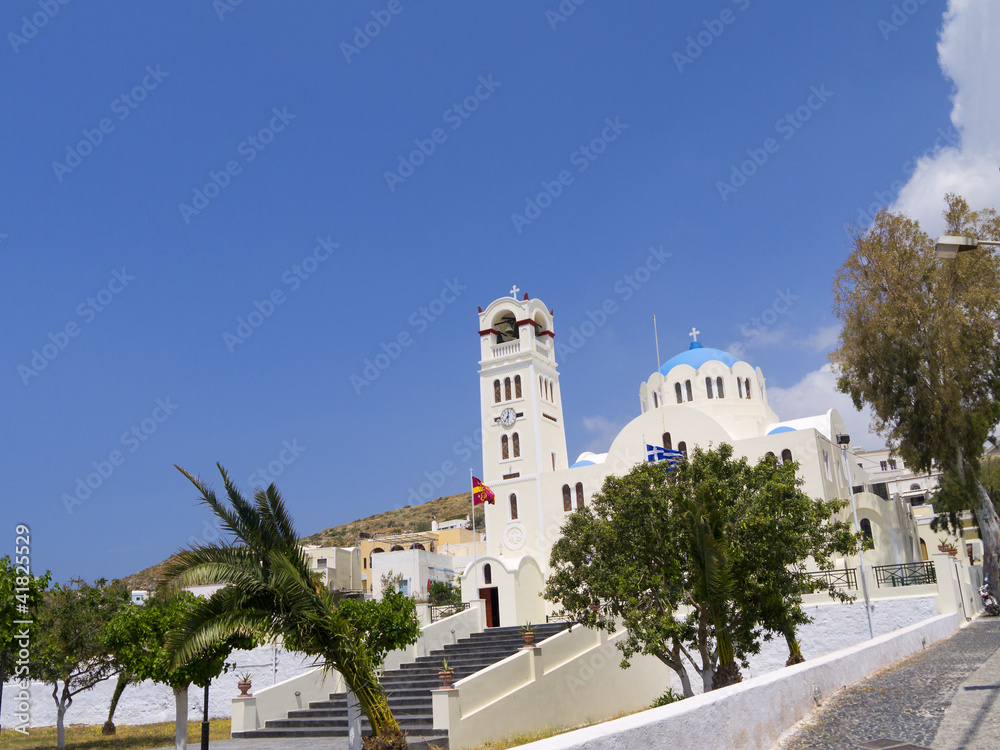 Village church of Emporio On the island of Santorini Greece