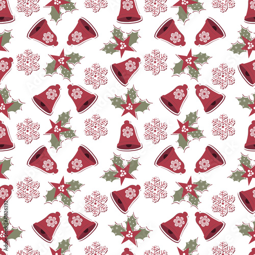 Christmas and New Year seamless pattern