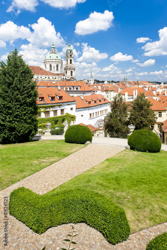Vrtbovska Garden and Saint Nicholas Church,Prague,Czech Republic