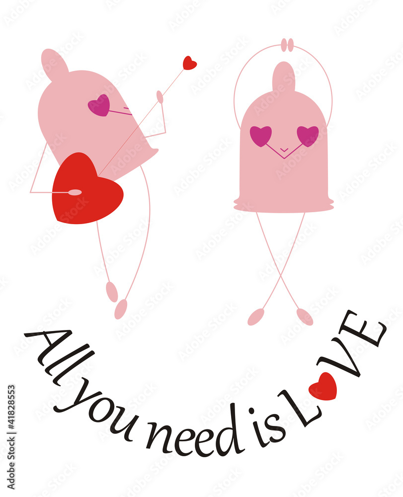Funny condom’s sing: “All you need is love” Funny condom’s sing: “All you need is love”