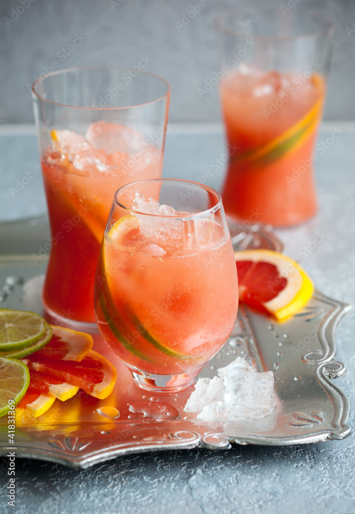 Fototapeta premium Pink grapefruit drinks