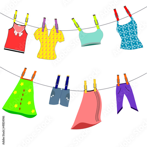 Linge étendu