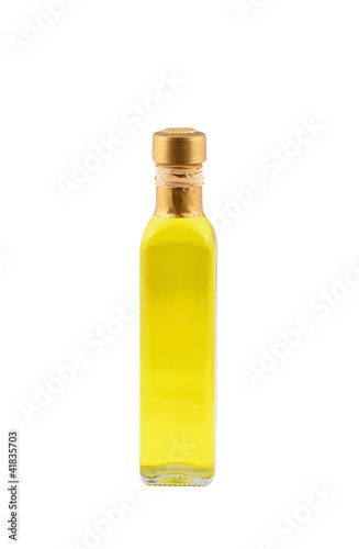 Bottle of olive oil, isolated on white background
