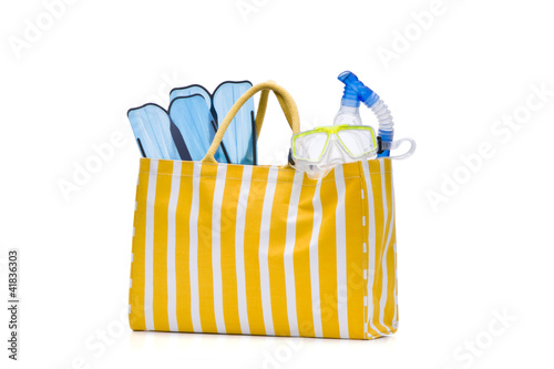 Badetasche mit Flossen