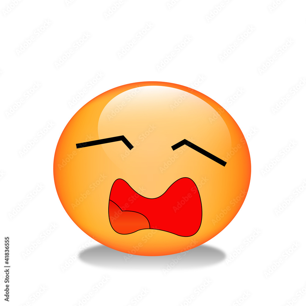 smiley laut weinen Stock Vektorgrafik Adobe Stock