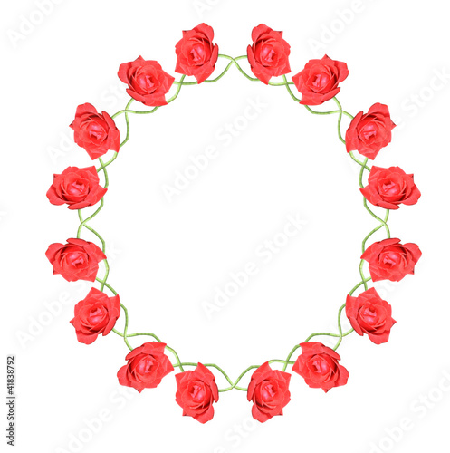 red rose circle