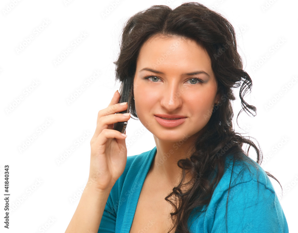 A young woman calling