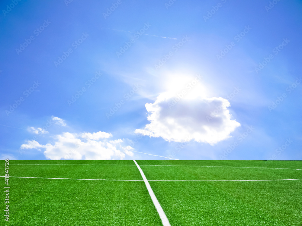 Fototapeta premium Fußballhimmel