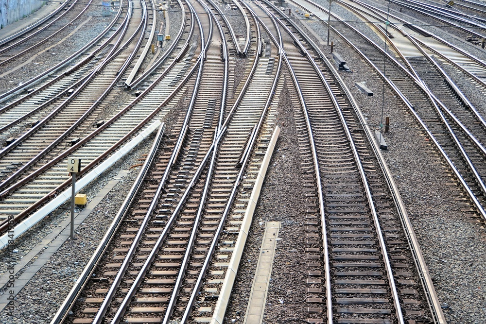 Naklejka premium Eisenbahnschienen