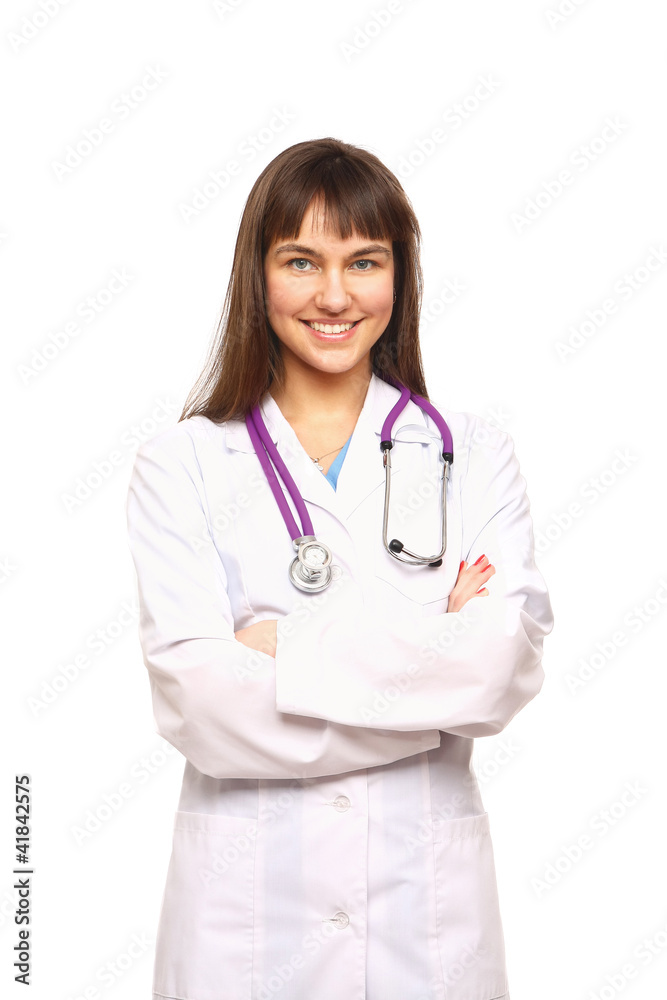 A young nurse or a female doctor A young nurse or a female doctor