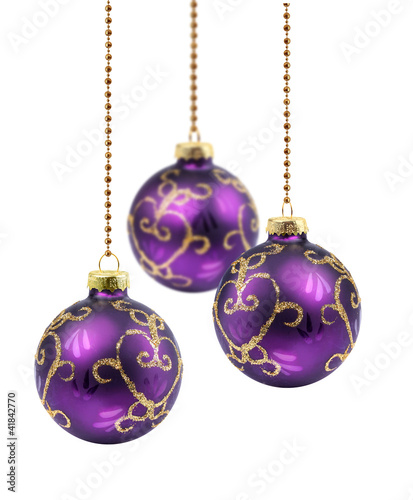 Purple Christmas balls