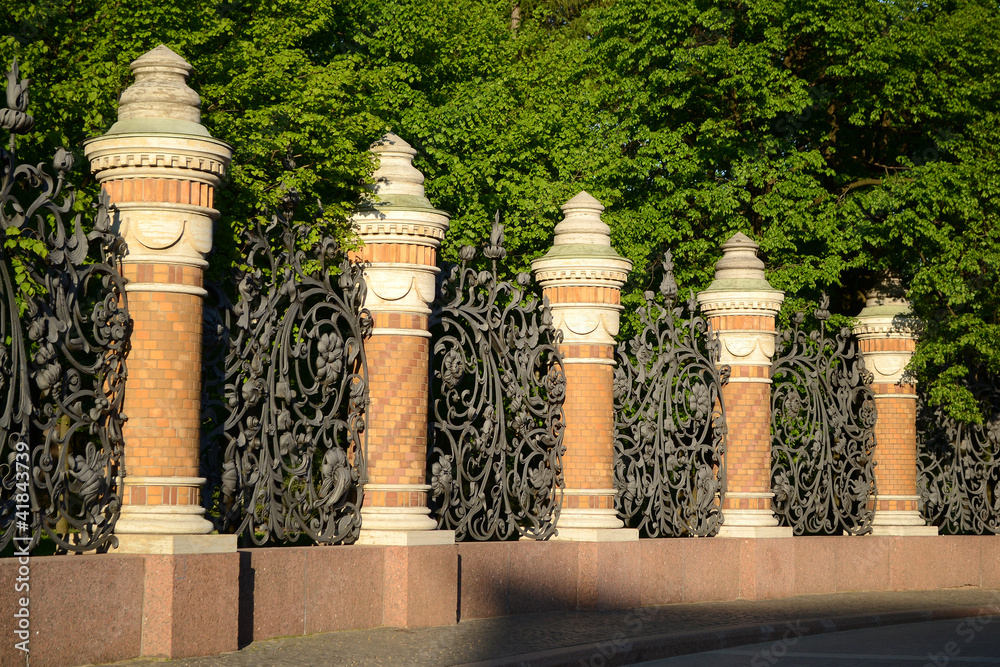 Decorative cast-iron fence