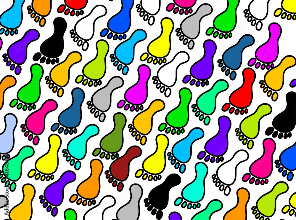 colorful feet background colorful feet background